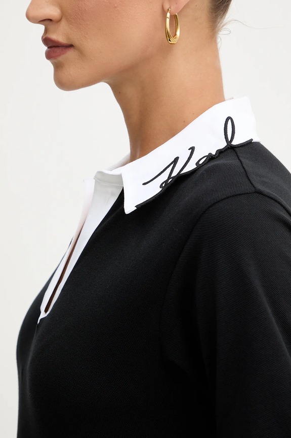 Bavlnené tričko Karl Lagerfeld KARL SIGNATURE A3W17113 čierna