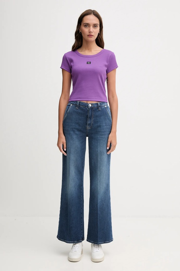 Calvin Klein Jeans tričko dámske LV047C200G fialová SS26