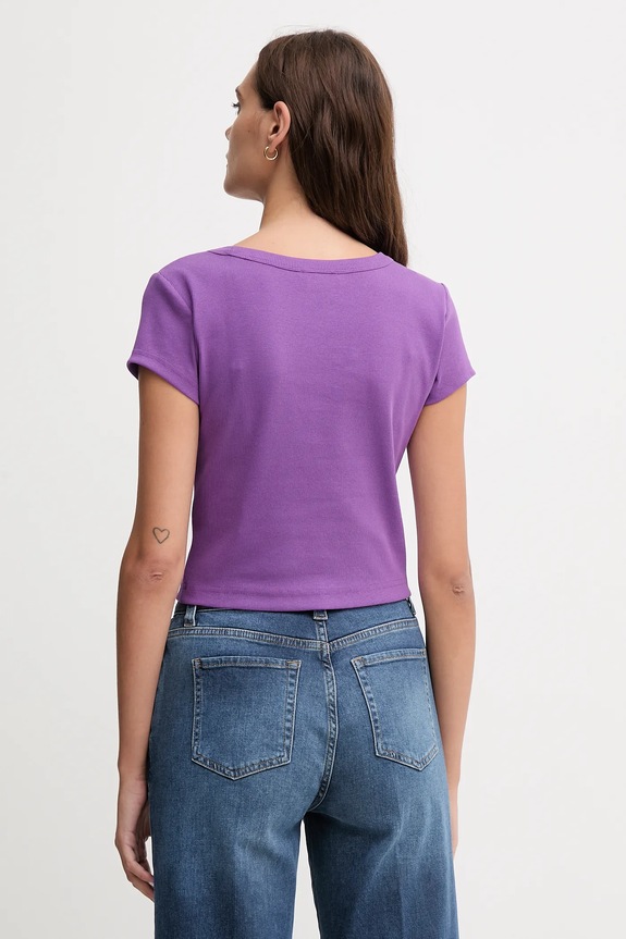 Oblečenie Calvin Klein Jeans tričko dámske LV047C200G fialová