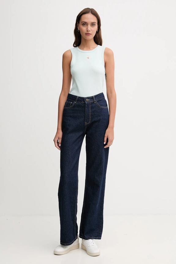 Calvin Klein Jeans top damskie LV047C201G zielony SS26