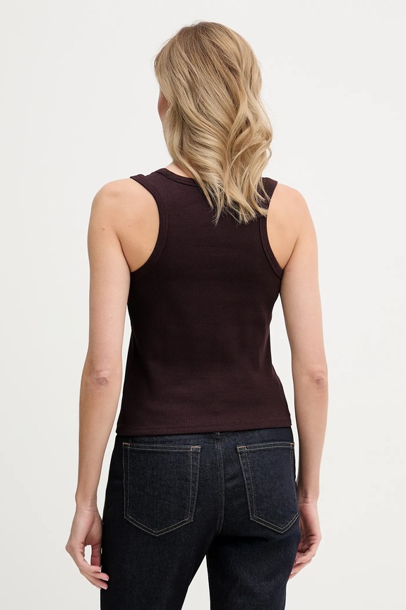 Odzież Calvin Klein Jeans top damski LV047C201G brązowy