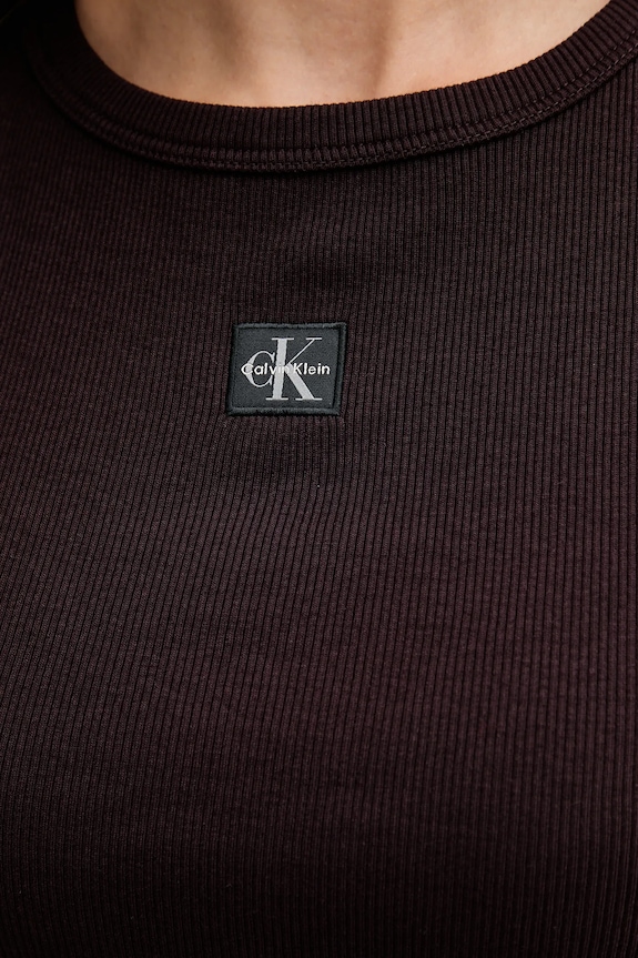 Calvin Klein Jeans top damski LV047C201G brązowy