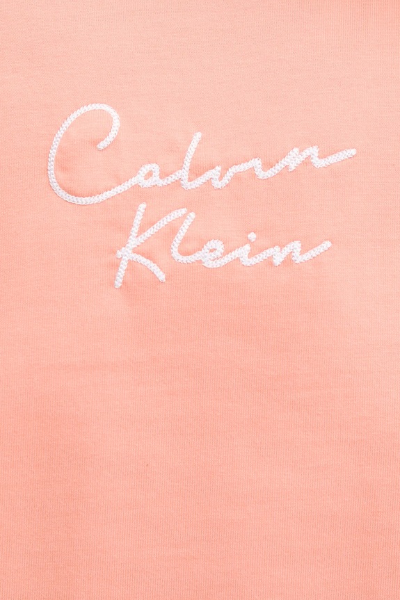 Calvin Klein Jeans t-shirt bawełniany LV047C202G pomarańczowy