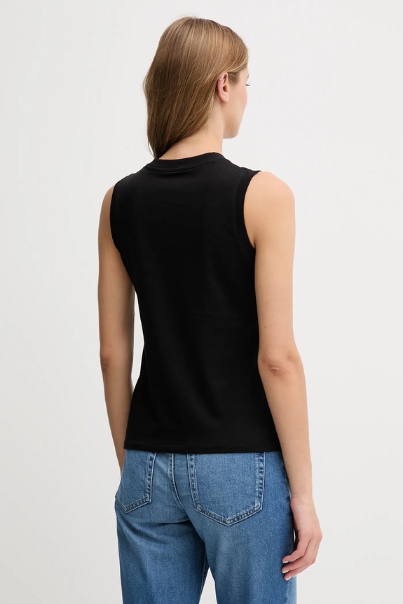 Ρούχα Βαμβακερό τοπ Calvin Klein Jeans LV047C852G μαύρο