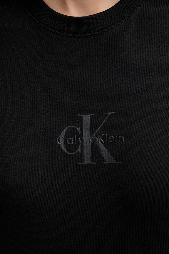 Βαμβακερό τοπ Calvin Klein Jeans LV047C852G μαύρο