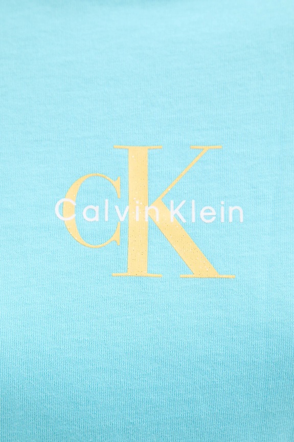 Bavlnené tričko Calvin Klein Jeans tyrkysová LV047C856G