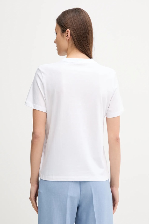 Bombažna kratka majica Calvin Klein Jeans LV047C863G bela AW25