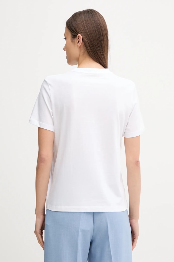 Bombažna kratka majica Calvin Klein Jeans LV047C863G bela AW25
