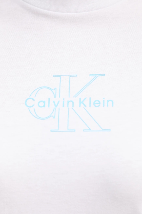 Bombažna kratka majica Calvin Klein Jeans bela LV047C863G