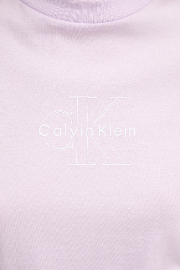 Calvin Klein Jeans t-shirt bawełniany fioletowy LV047C863G