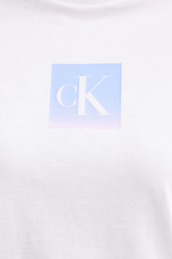 Bombažna kratka majica Calvin Klein Jeans bela LV047C864G