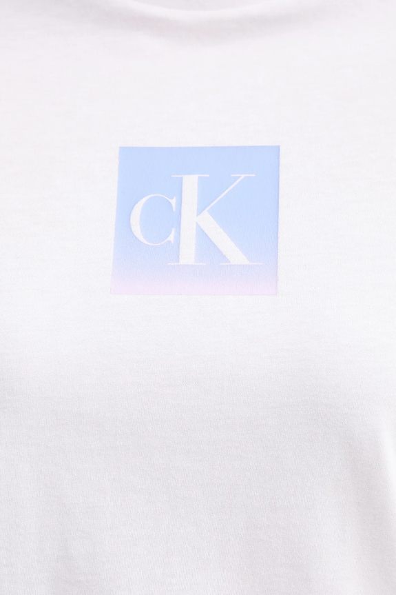Bombažna kratka majica Calvin Klein Jeans bela LV047C864G