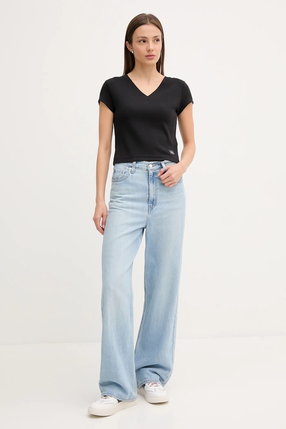 Majica kratkih rukava Calvin Klein Jeans LV047C910G crna AW25