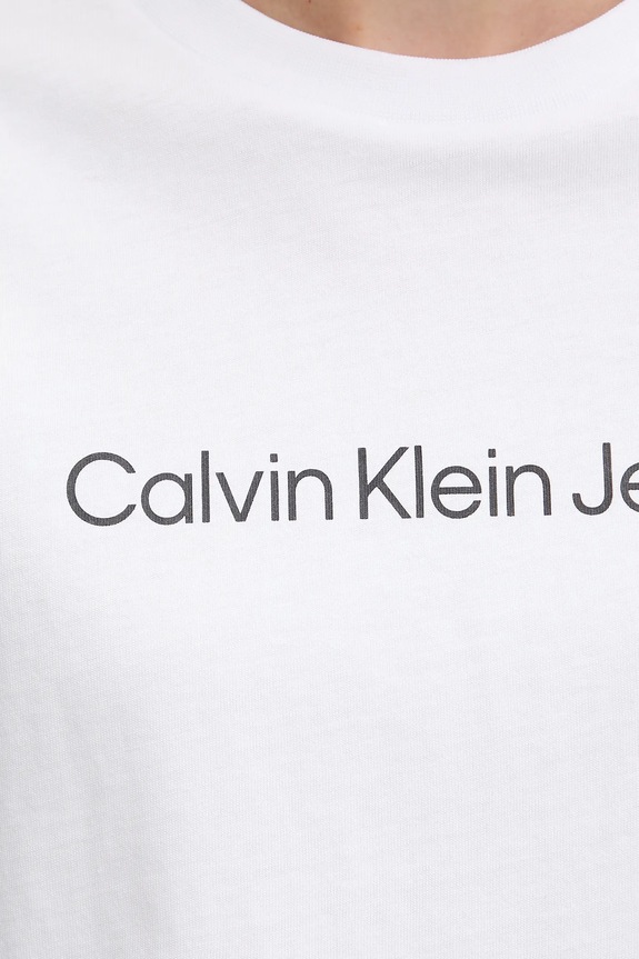 Calvin Klein Jeans t-shirt damski bawełniany biały LV047C912G