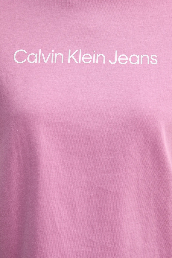 Calvin Klein Jeans t-shirt damski bawełniany LV047C912G różowy