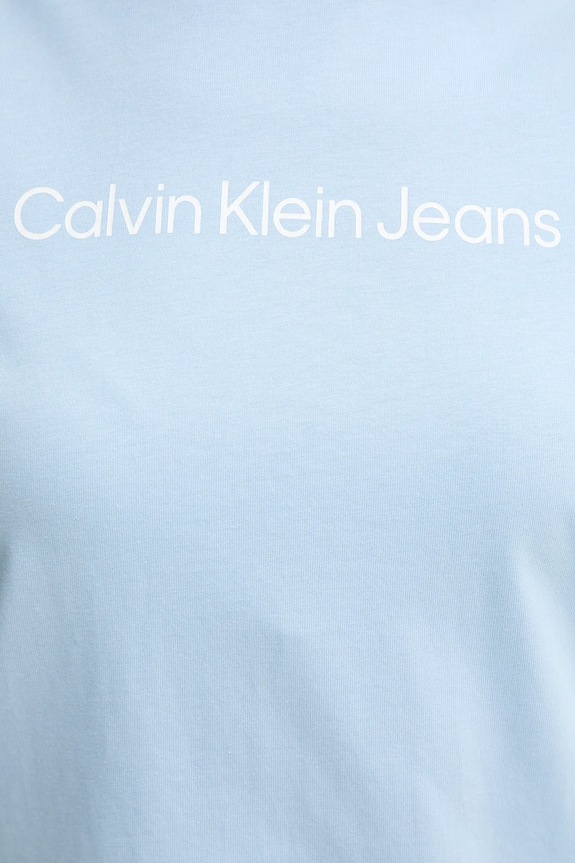 Calvin Klein Jeans t-shirt damski bawełniany LV047C912G niebieski