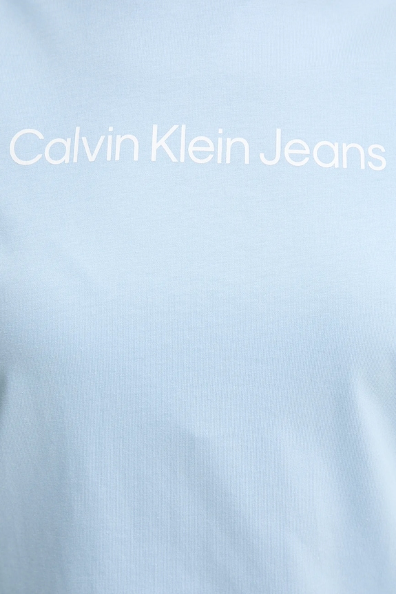 Calvin Klein Jeans t-shirt damski bawełniany LV047C912G niebieski