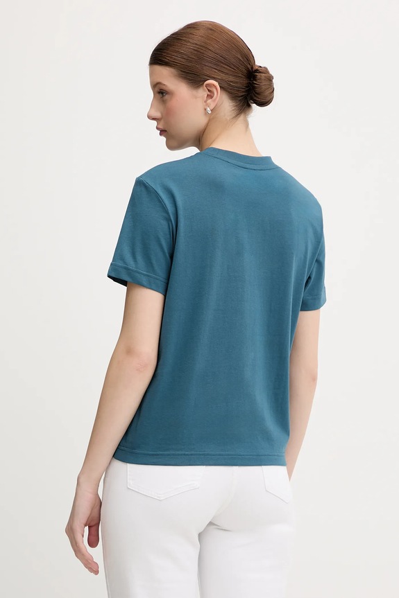 Odzież Calvin Klein Jeans t-shirt damski bawełniany LV047C912G turkusowy