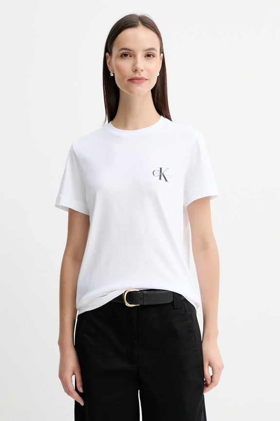 Calvin Klein Jeans tricou de damă din bumbac pachet de 2 LV047C905G gri SS26