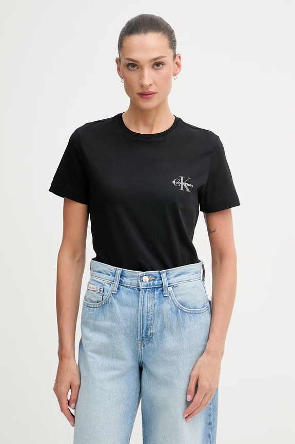 Calvin Klein Jeans tričko dámske bavlnené 2-pak ružová LV047C905G