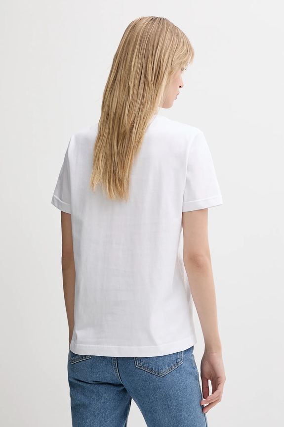 Calvin Klein Jeans basic tričko dámske bavlnené LV047B224G biela SS26