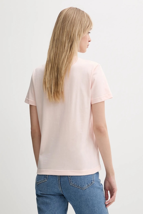 Calvin Klein Jeans basic dámske bavlnené tričko LV047B224G ružová SS26