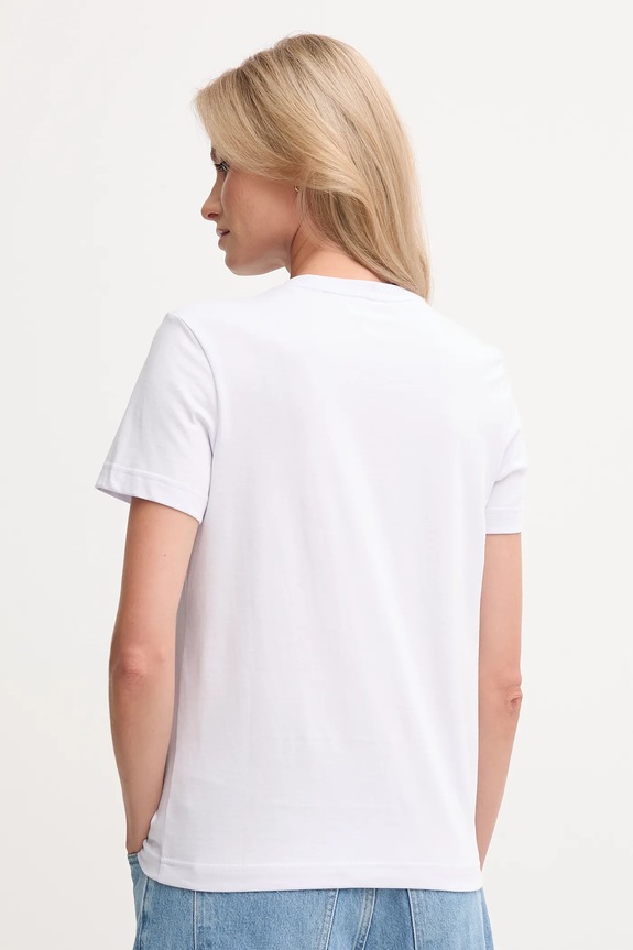 Oblečenie Calvin Klein Jeans basic tričko dámske bavlnené LV047B224G fialová