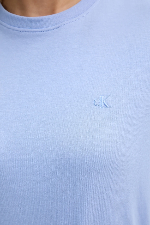 Calvin Klein Jeans tricou basic de damă din bumbac LV047B224G albastru