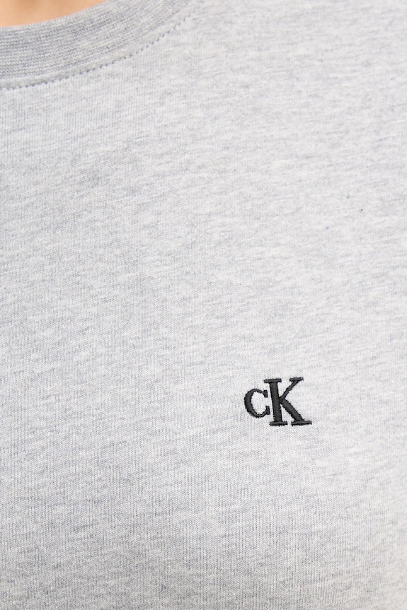 Calvin Klein Jeans basic tričko dámske bavlnené LV047B224G sivá