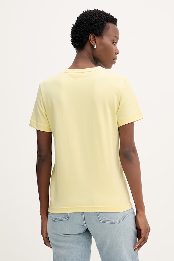 Oblečenie Calvin Klein Jeans basic tričko dámske bavlnené LV047B224G žltá