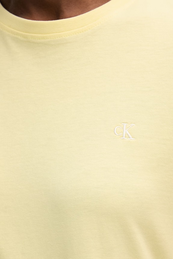 Calvin Klein Jeans basic tričko dámske bavlnené LV047B224G žltá