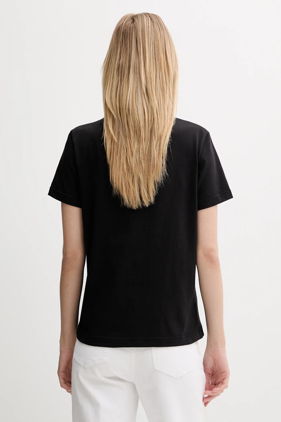 Calvin Klein Jeans basic tričko dámske bavlnené LV047B224G čierna SS26