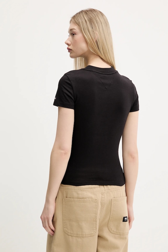 Odzież Tommy Jeans t-shirt bawełniany DW0DW21340 czarny