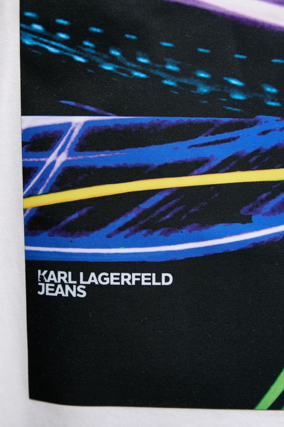 Karl Lagerfeld Jeans t-shirt in cotone A3W17055 bianco