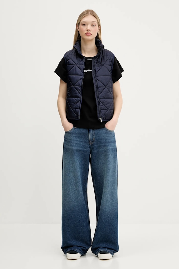 Karl Lagerfeld Jeans pamut póló A3W17098 fekete AW25