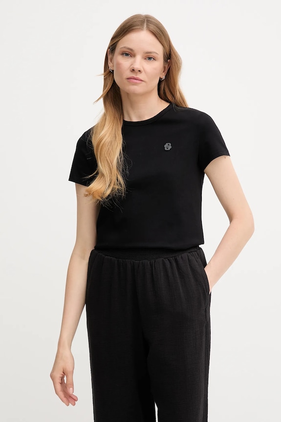 BOSS tricou din bumbac Eventsa8 uni negru 50545671