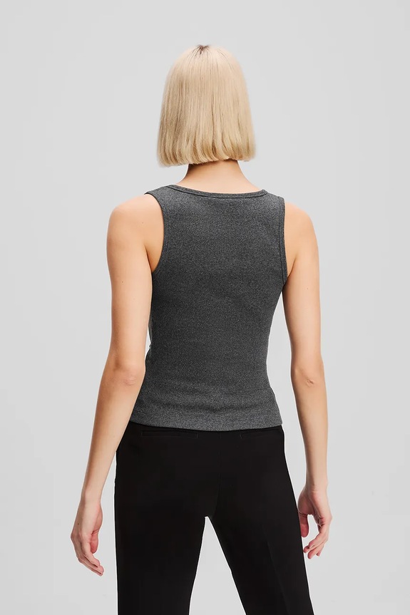 Μπλουζάκι Karl Lagerfeld A3W17117 γκρί AW25