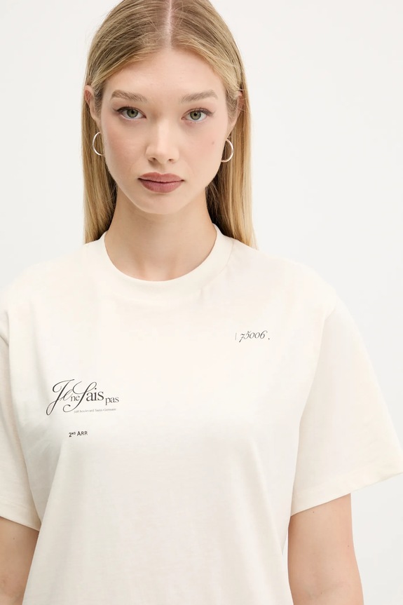 Bavlnené tričko HUGO Vintage Tee_16 béžová 50545551