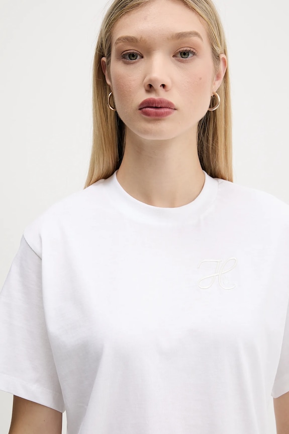 HUGO tricou din bumbac Vintage Tee_19 alb 50550901