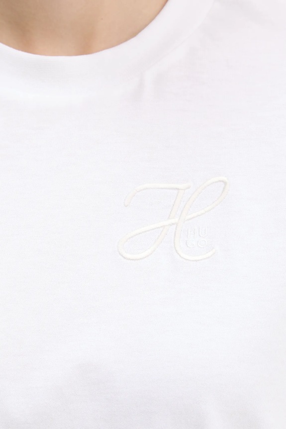HUGO tricou din bumbac Vintage Tee_19 50550901 alb