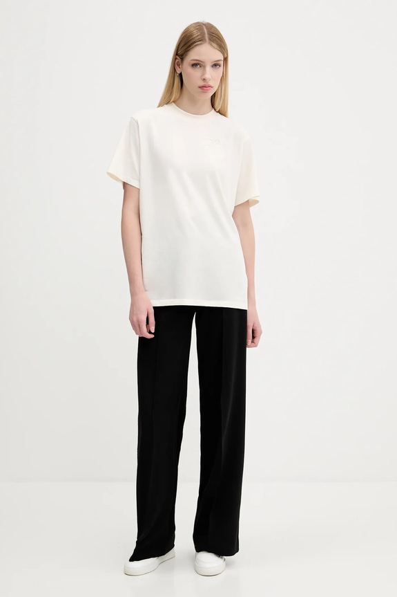 Bavlnené tričko HUGO Vintage Tee_19 50550901 béžová AW25