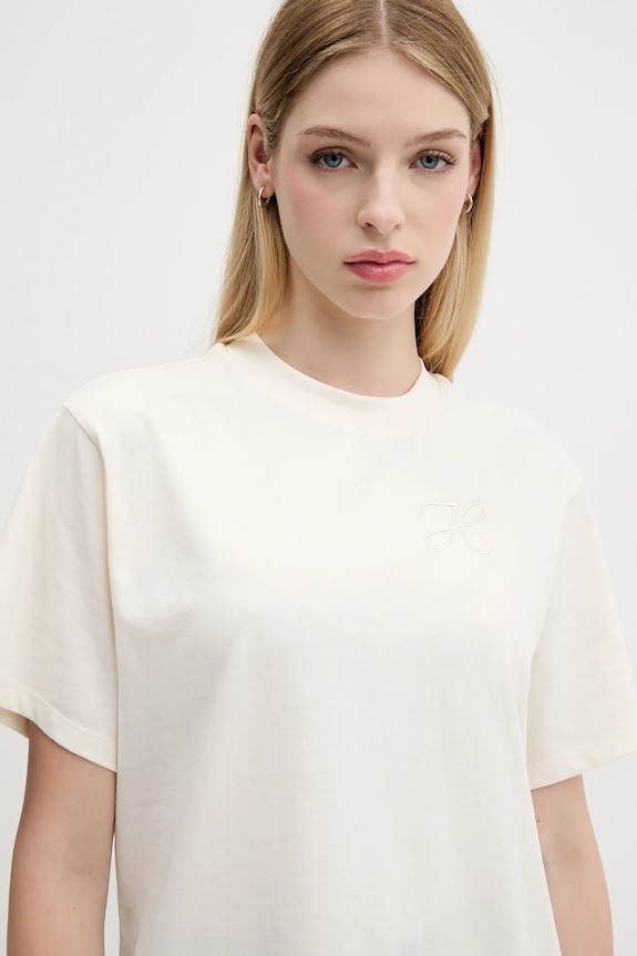 Bavlnené tričko HUGO Vintage Tee_19 béžová 50550901