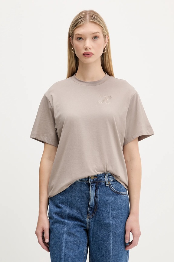 HUGO tricou din bumbac Vintage Tee_19 bej 50550901