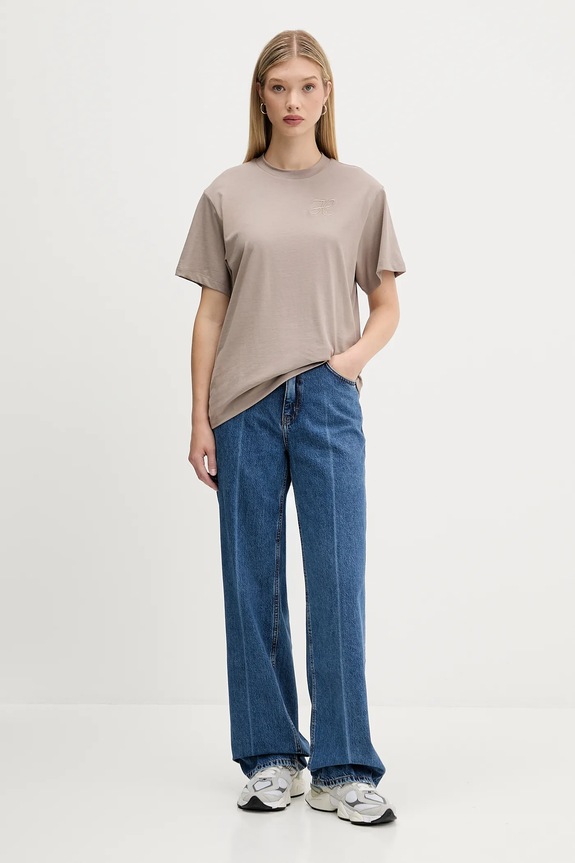 HUGO tricou din bumbac Vintage Tee_19 50550901 bej AW25