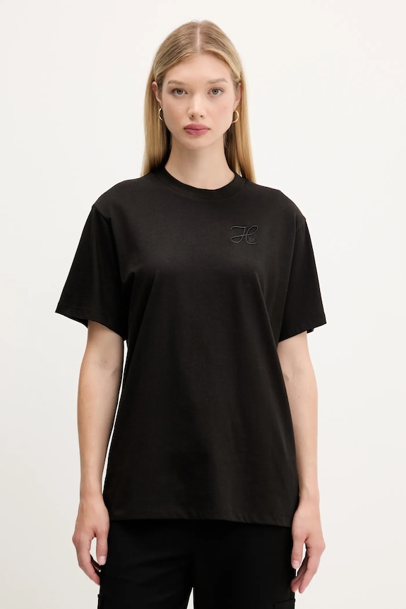 Bavlnené tričko HUGO Vintage Tee_19 relaxed čierna 50550901