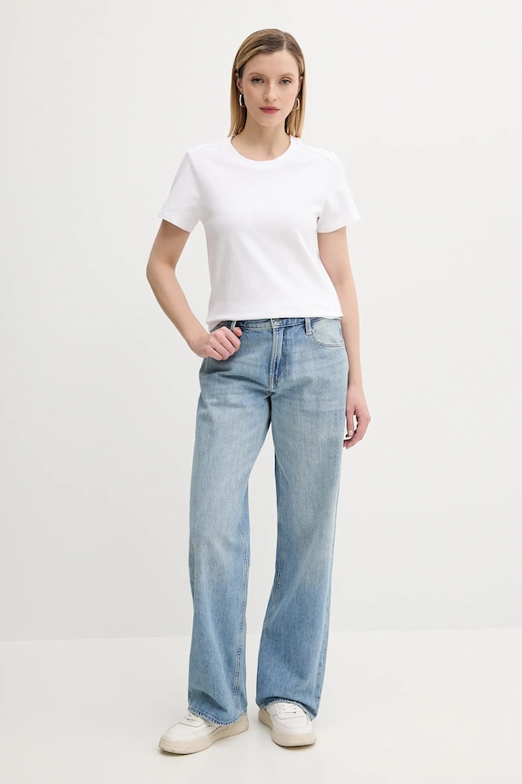 Pamučna majica G-Star D26248.D101 bijela AW25