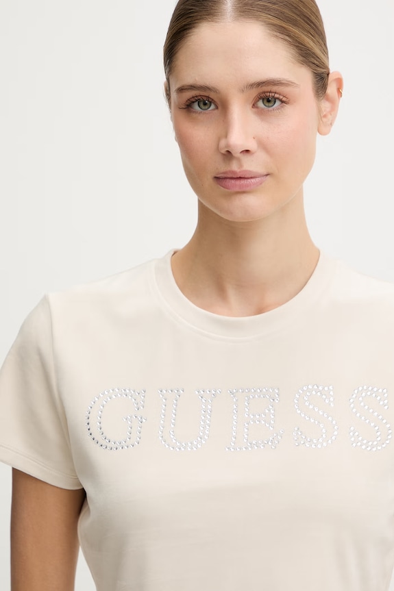 Παιδικό μπλουζάκι Guess COUTURE μπεζ V3BI01.K0232