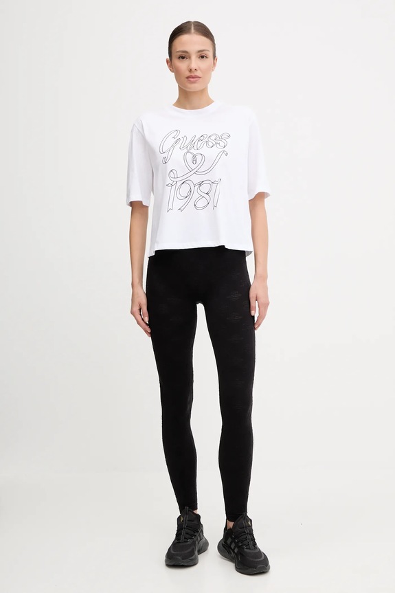 Guess t-shirt bawełniany MISTY V5RI11.K8HM0 biały AW25