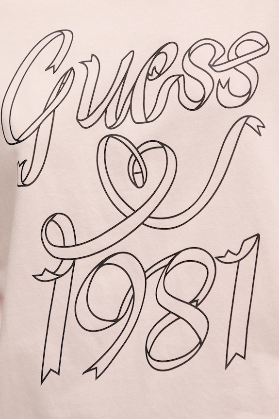 Guess tricou din bumbac MISTY V5RI11.K8HM0 roz