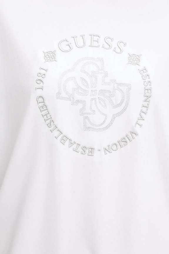 Μπλουζάκι Guess CARLA V5YI05.KCOA2 λευκό